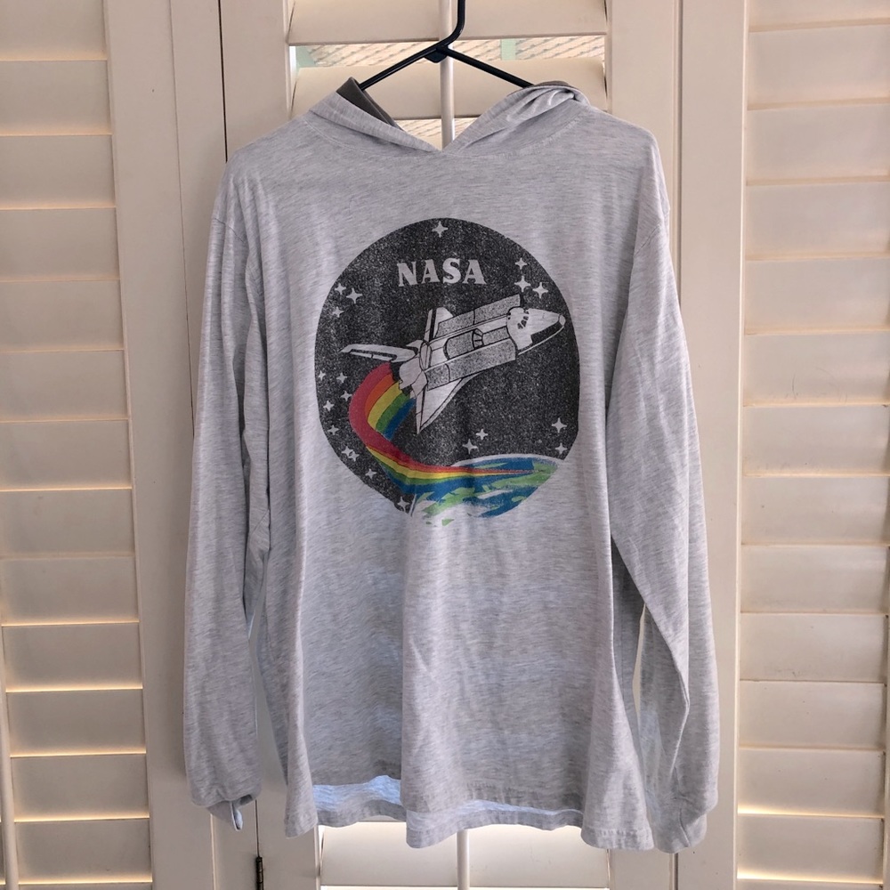 🌦 Buzz Aldrin NASA long-sleeve hoodie shirt L